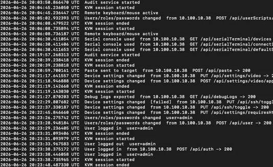 Practical Audit Logging for KVM over IP